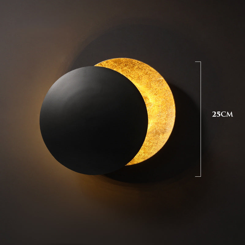 Goud ijzeren Luna wandlamp - 200MWL