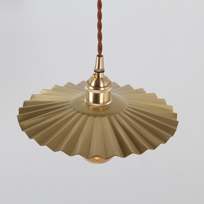 Gecanneleerde messing hanglamp - 102PL