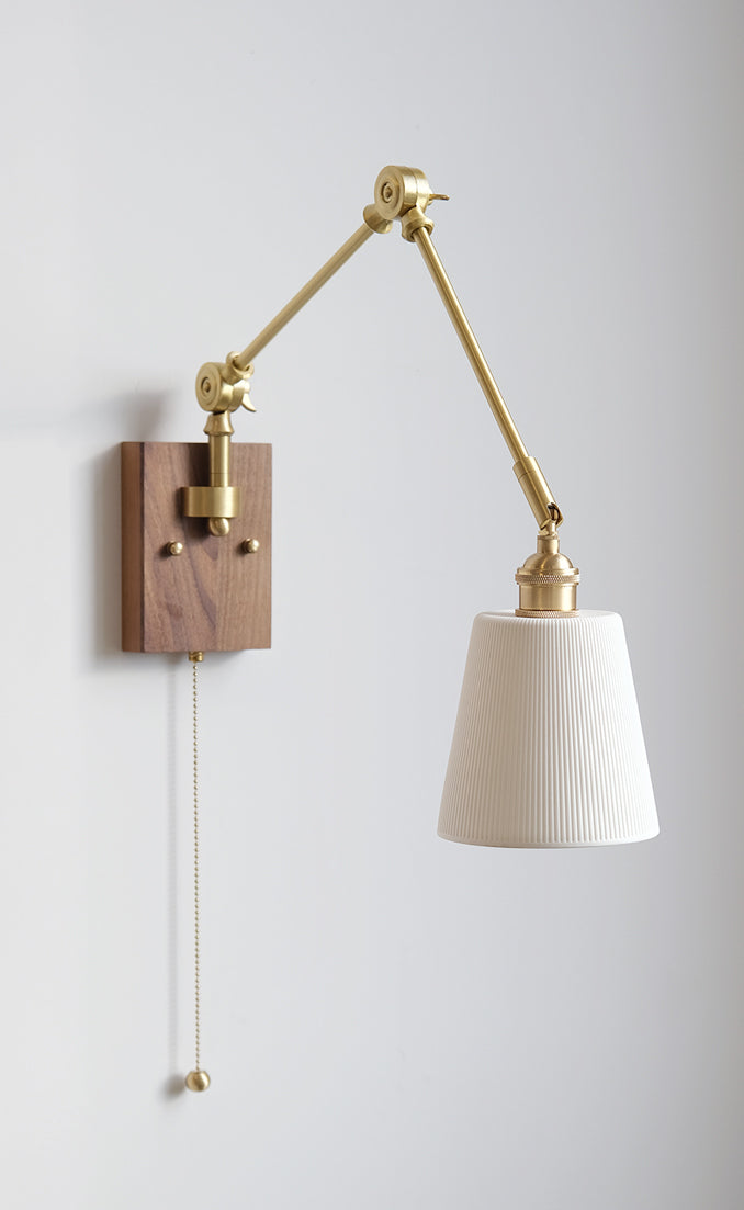 Hout Glas Keramiek Wandlamp - 122WL