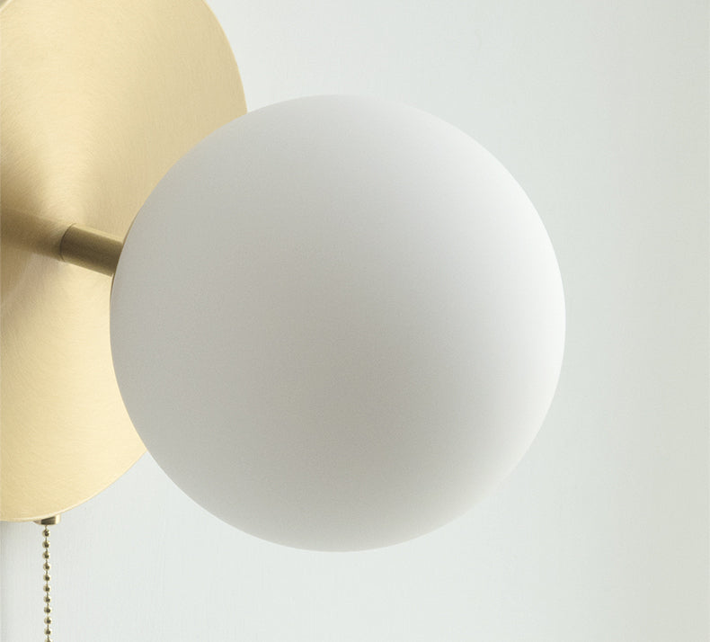 Matglazen bol wandkandelaarlamp - 228GBWL