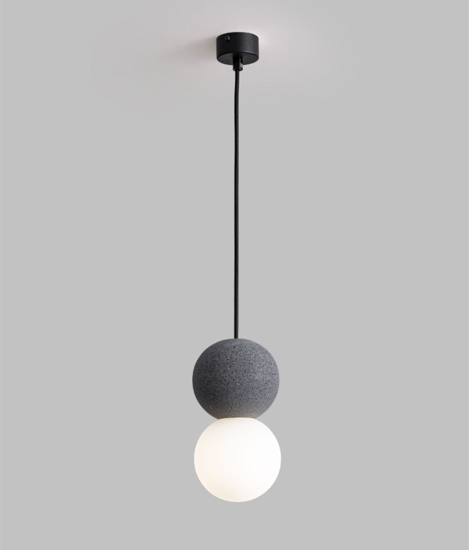Grijze Globe Cement Hanglamp - 111CM