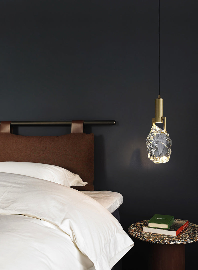 Sfeervolle messing kristallen hanglamp - 101CL