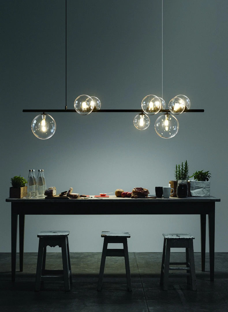 Moderne kroonluchter met heldere wereldbol - 1LCH2