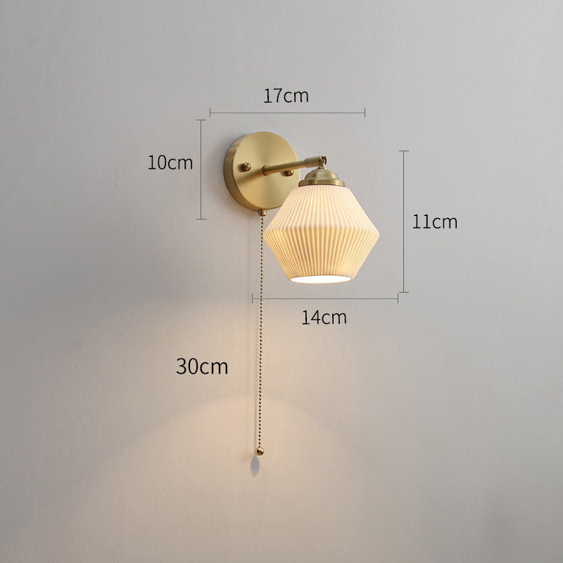 Witte keramische wandlamp - 205ST
