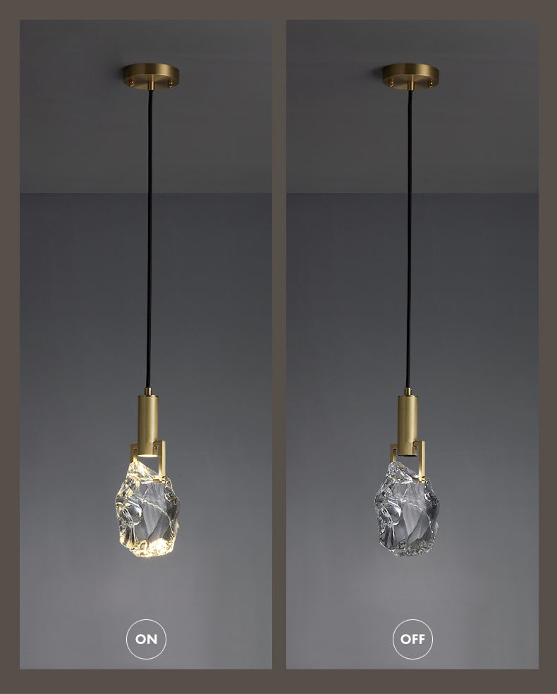 Sfeervolle messing kristallen hanglamp - 101CL