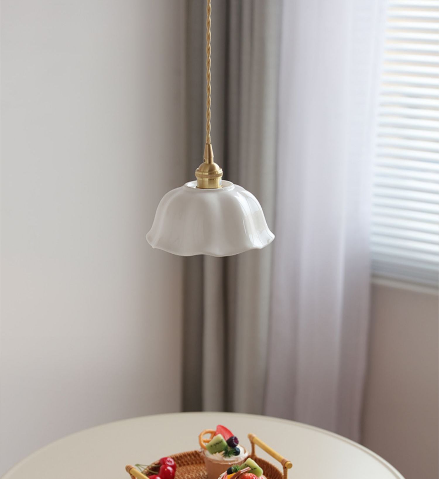 Bloem Keramiek Messing Hanglamp - 108PL