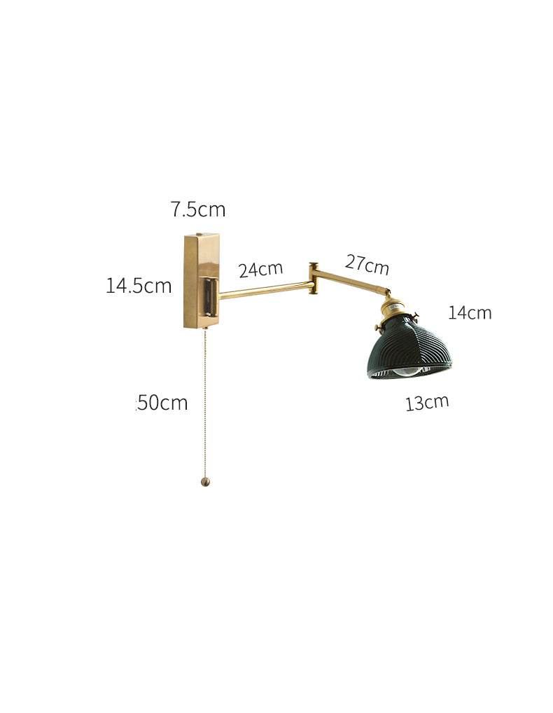 Glazen zwenkarm wandlamp - 204SAL