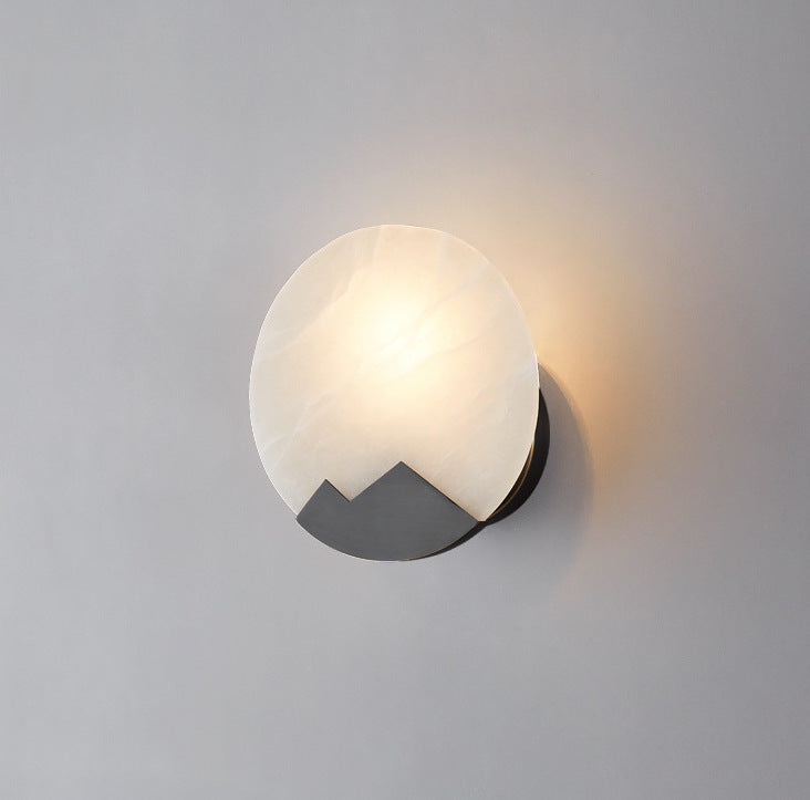 Marmeren albasten zwarte wandlamp - 203MWL