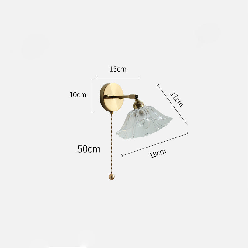 Glazen Messing Wandlamp - 205GBWL