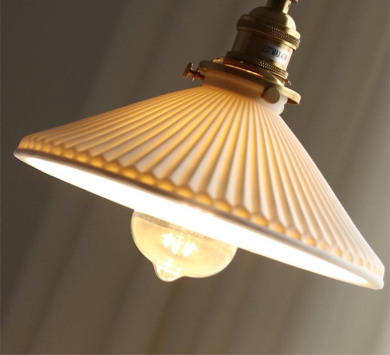 Keramiek Hout Messing Hanglamp - 108PL