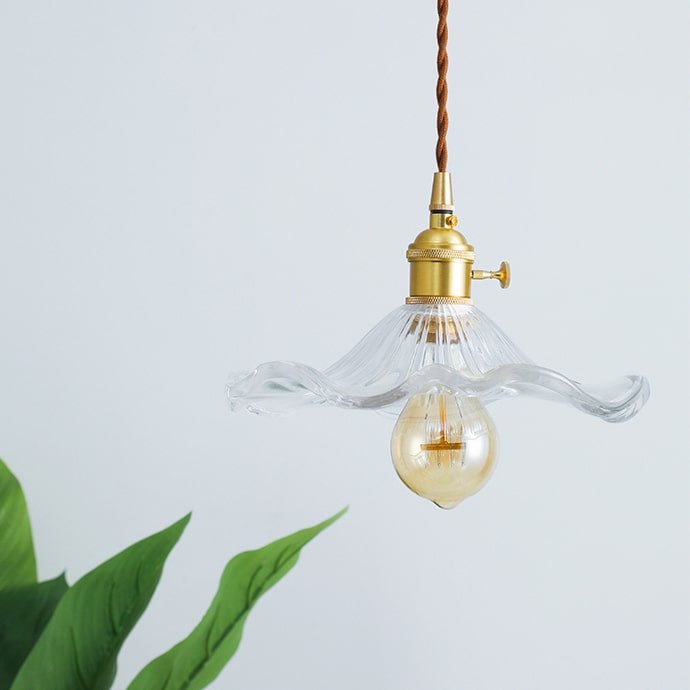 Glazen hanglamp bloem - 224GPL