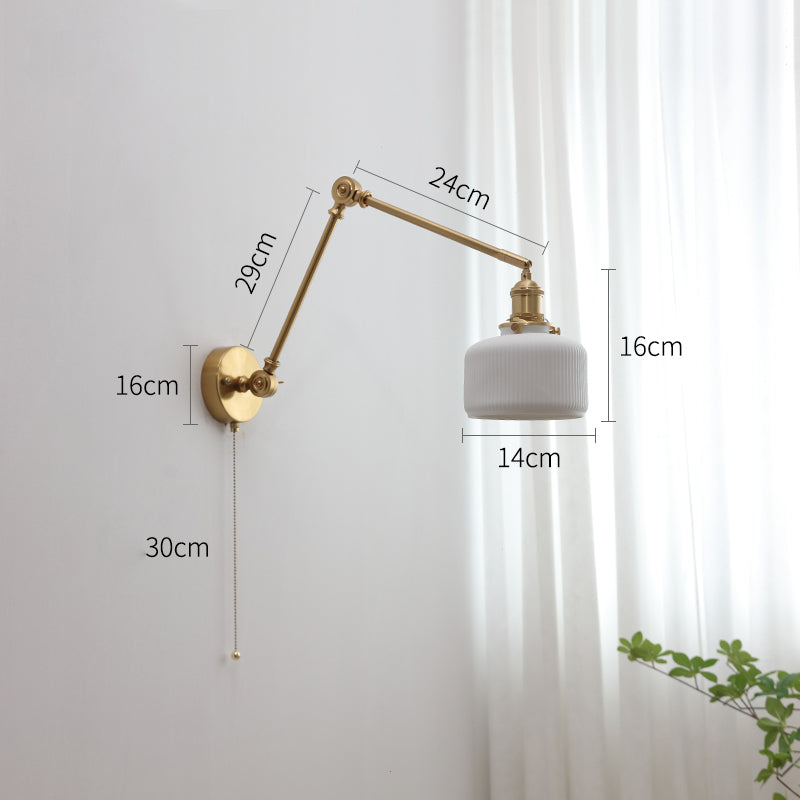 Witte keramische wandlamp - 206ST