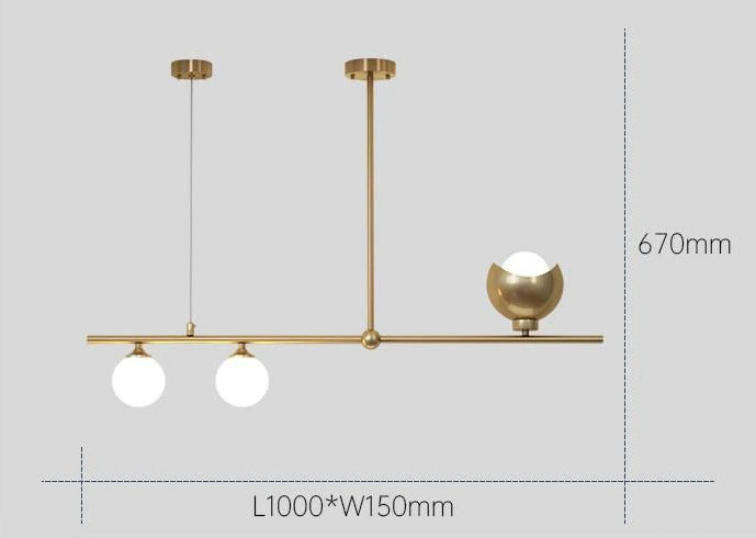 Moderne kroonluchter met matte bollen - 1CH7