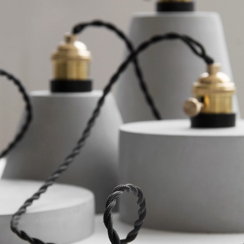 Grijze Cement Hanglamp - 109CM
