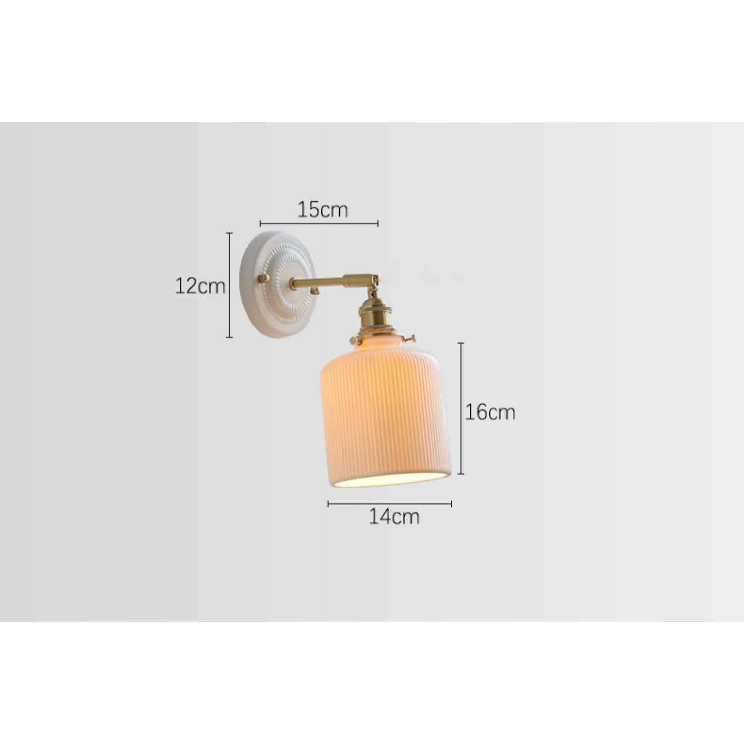 Wandkandelaar van keramisch glas - 113CWP