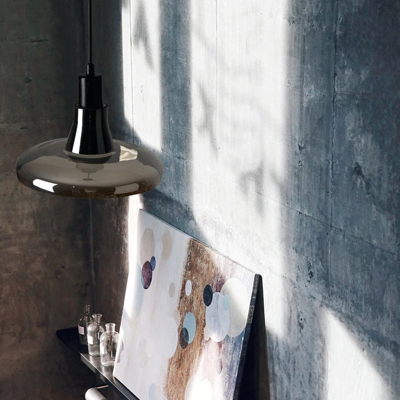 Hanglamp van zwart parelglas - 104PL