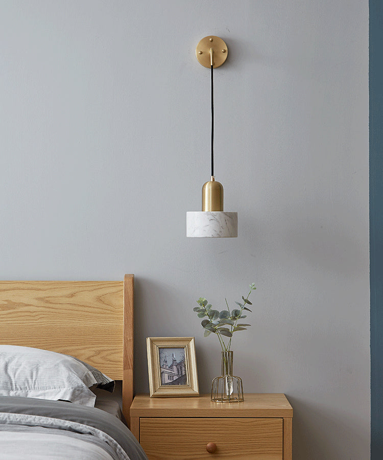 Marmeren Messing Wandlamp - 205MWL