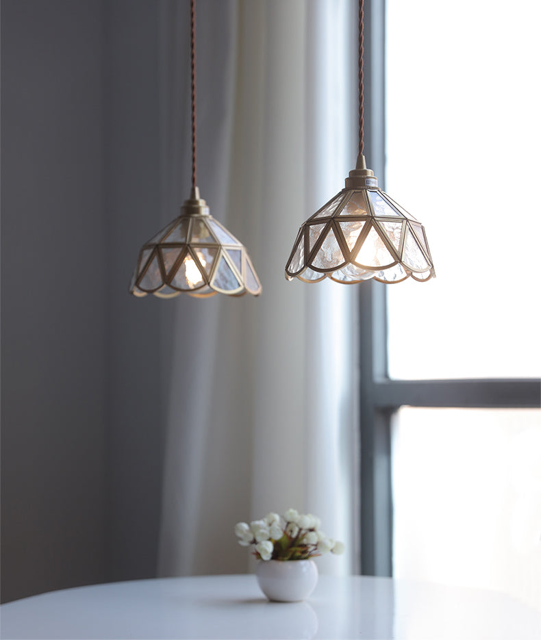 Messing glazen hanglamp - 226GPL