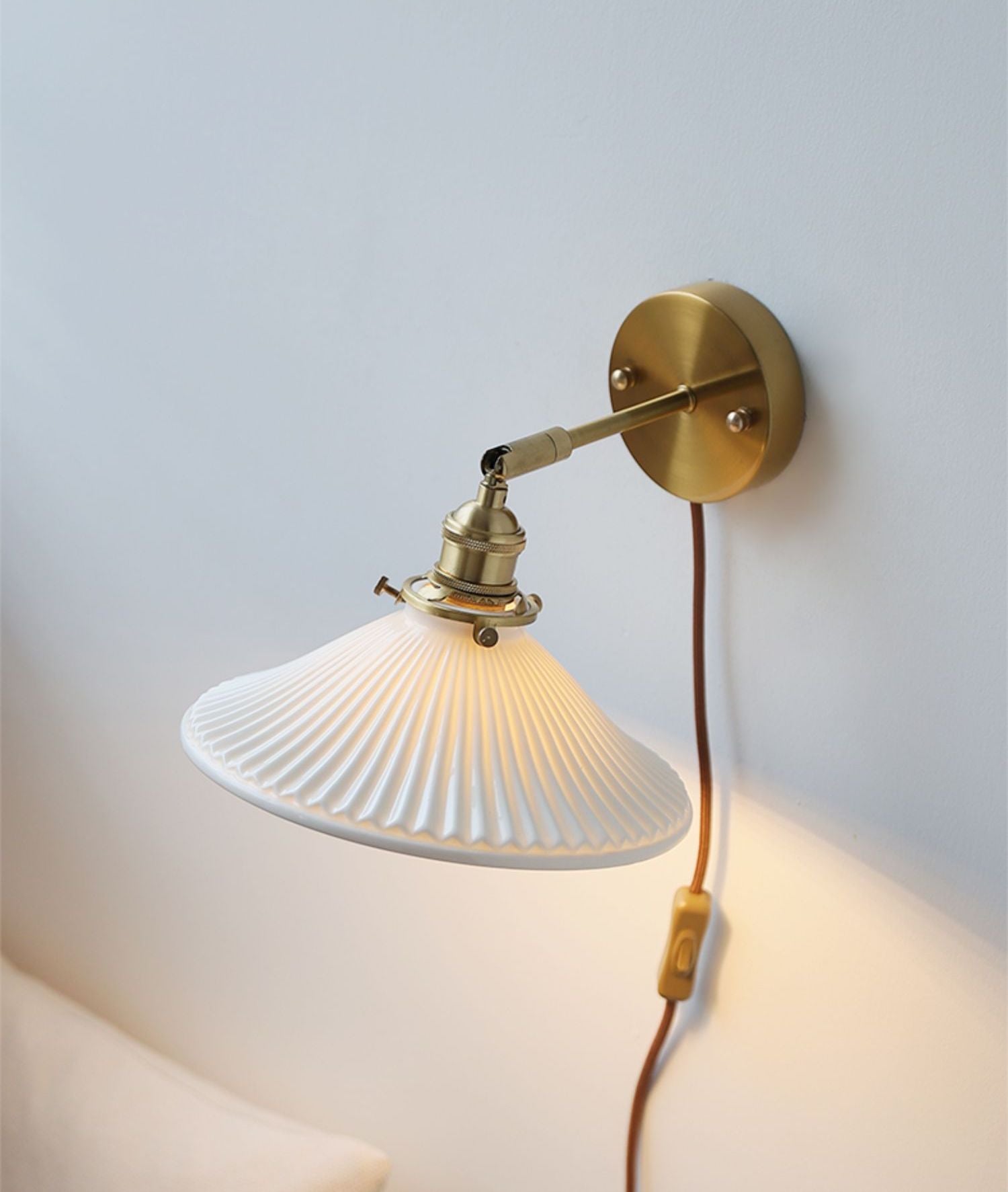 Keramisch glazen plug-in wandkandelaarlicht - 226GBWL