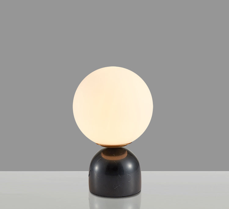 Marmeren tafelbollamp