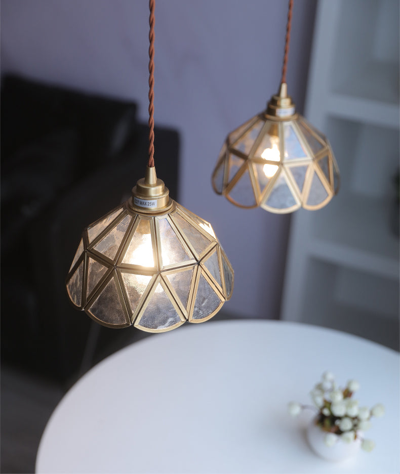 Messing glazen hanglamp - 226GPL