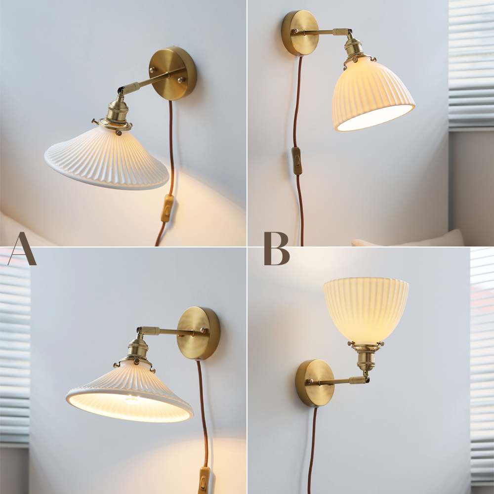 Keramisch glazen plug-in wandkandelaarlicht - 226GBWL