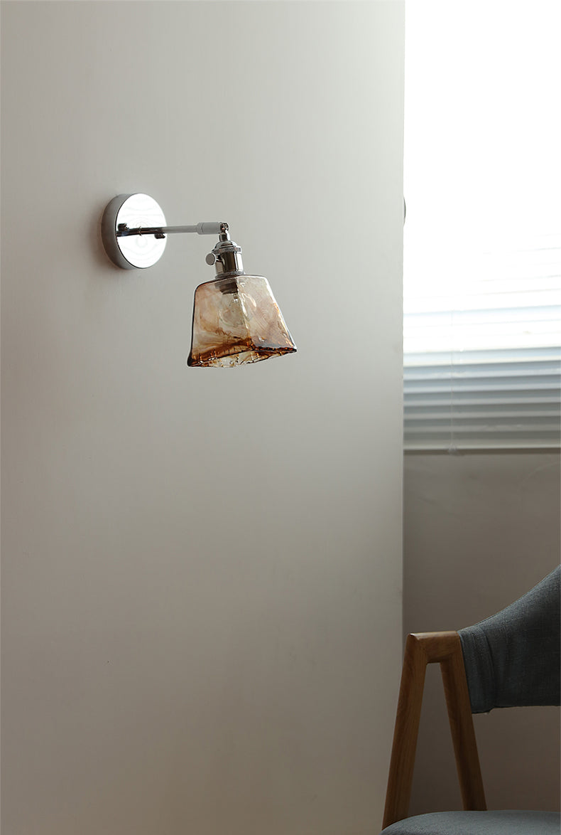 Glazen zilveren wandlamp - 207SST