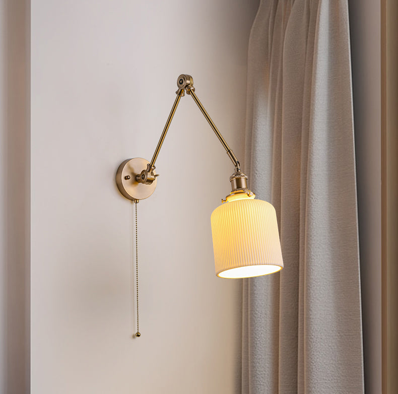 Witte keramische wandlamp - 213ST