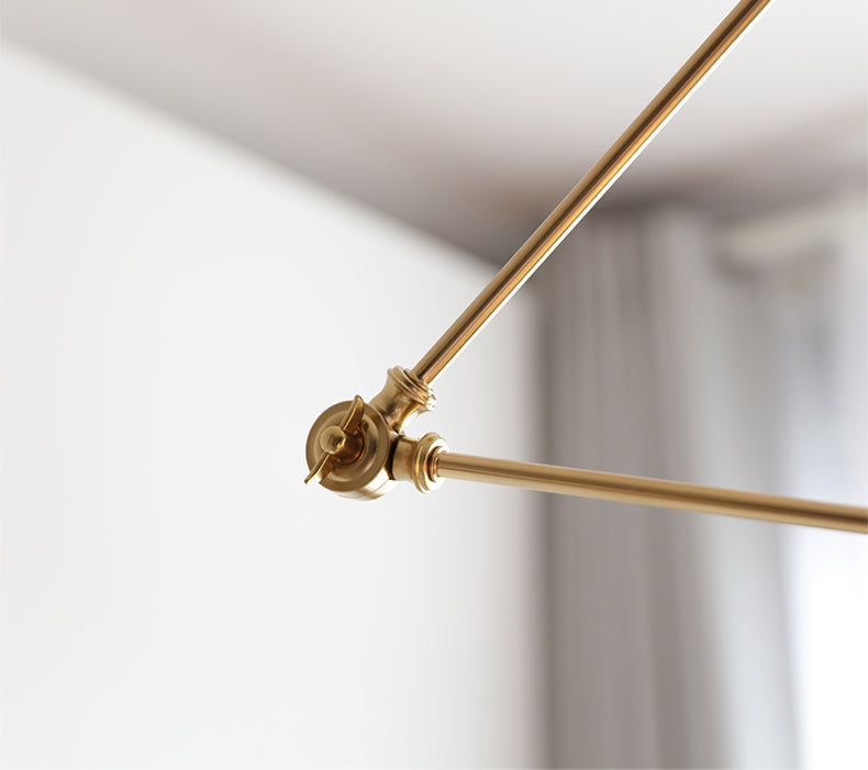 Houten messing hangende staaflamp - 101RPL