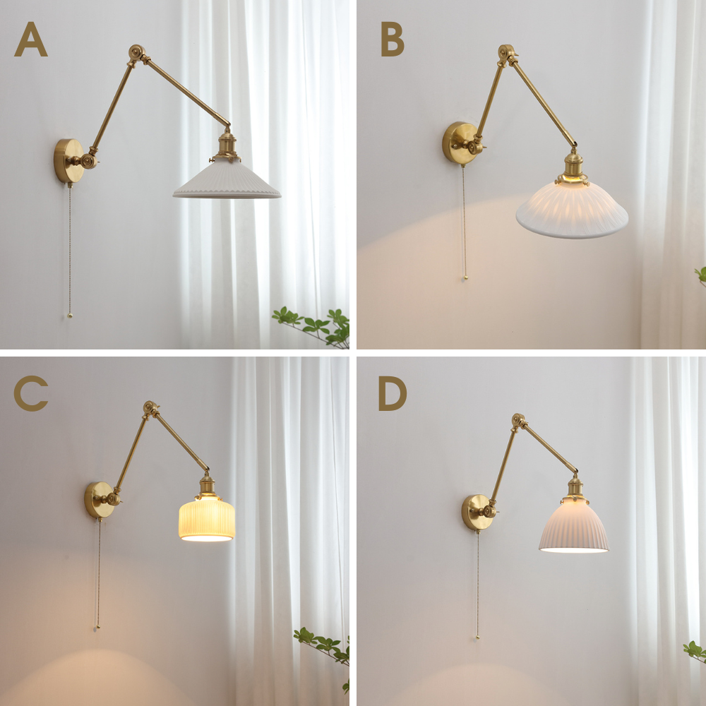 Witte keramische wandlamp - 206ST