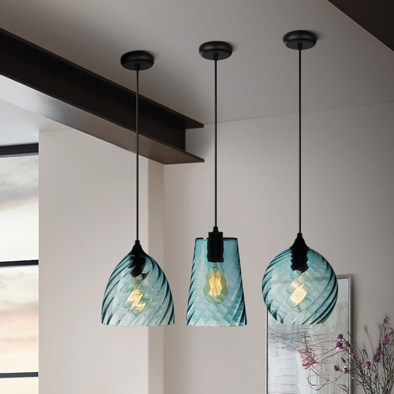 Gebogen glazen hanglamp - 201GPL