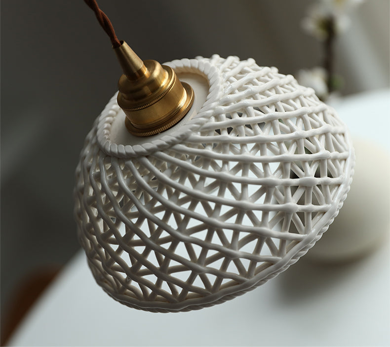 Hanglamp van gevlochten keramiek - 203CPL