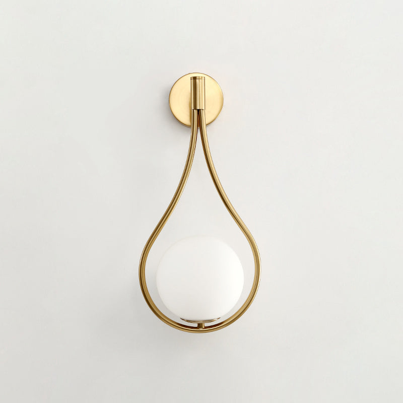 Wandlamp van goudkleurig matglas - 203GWL