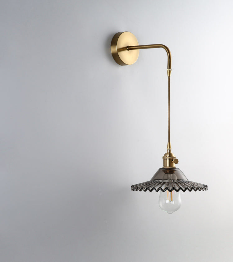 Bloemglas Messing Wandlamp - 206GBWL