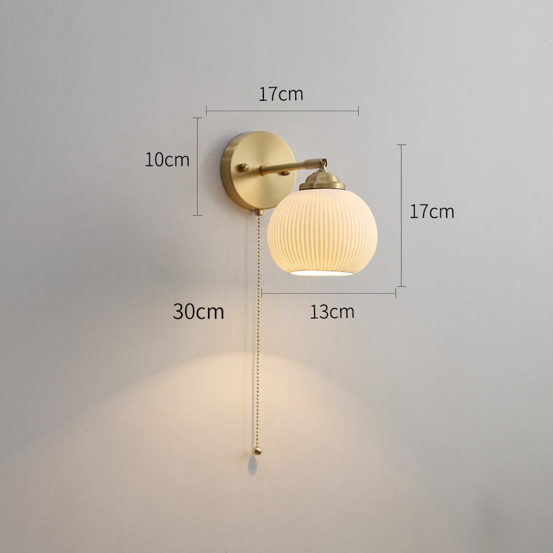 Witte keramische wandlamp - 205ST