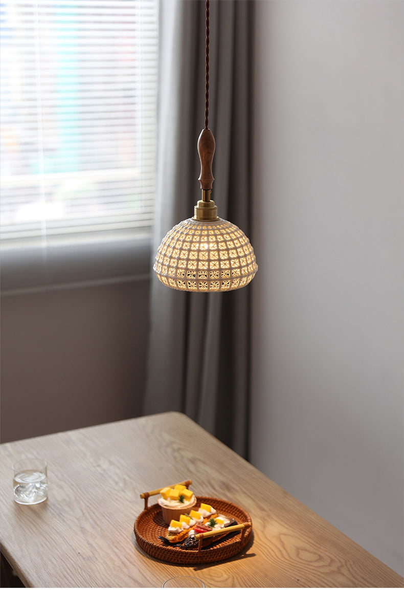 Hanglamp van gevlochten keramiek - 204CPL