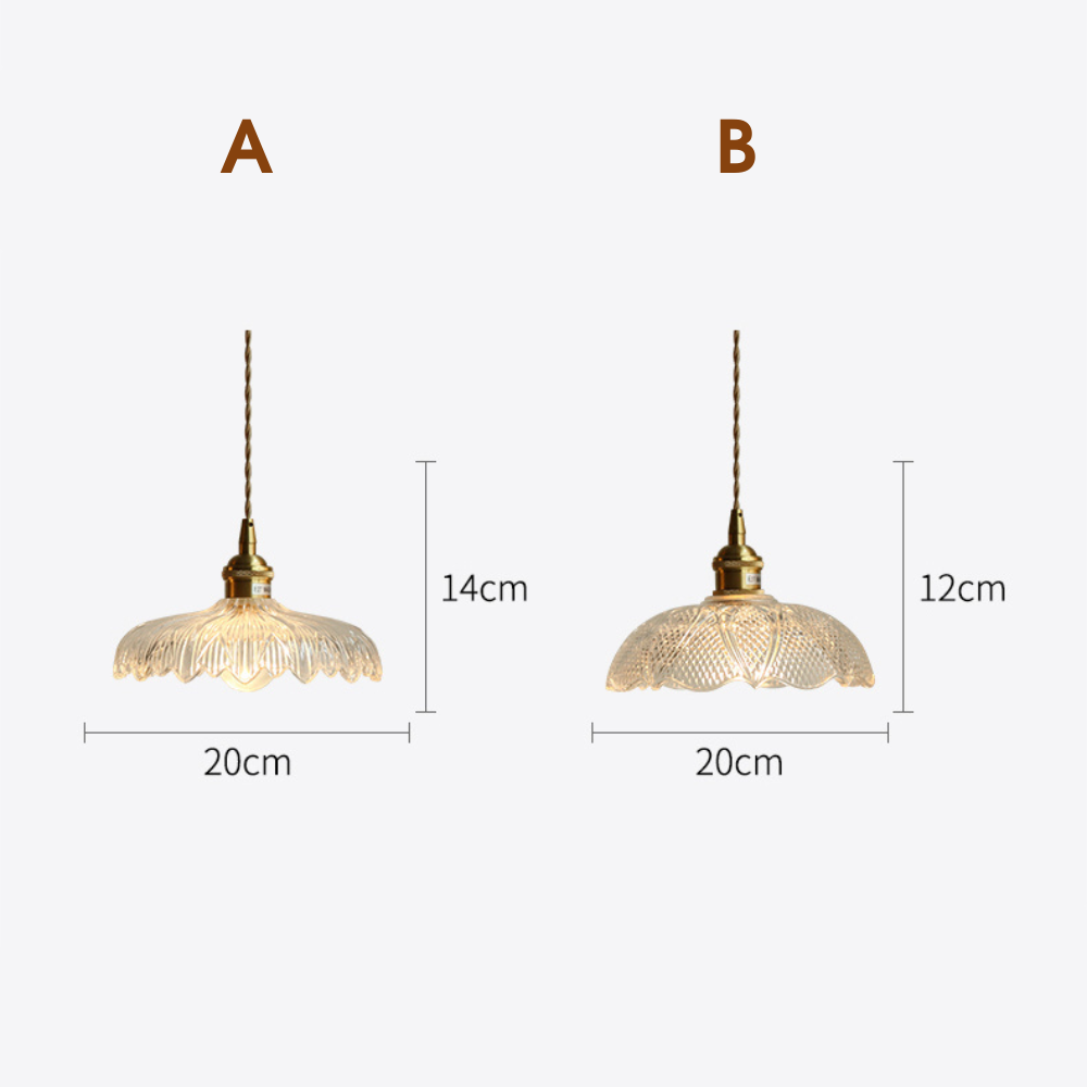 Helder glazen hanglamp - 208GPL