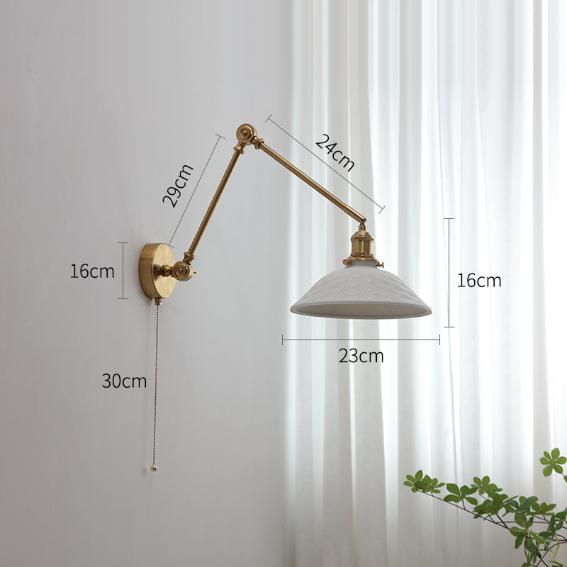 Witte keramische wandlamp - 206ST