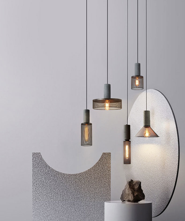 Cement hanglamp - 104CM