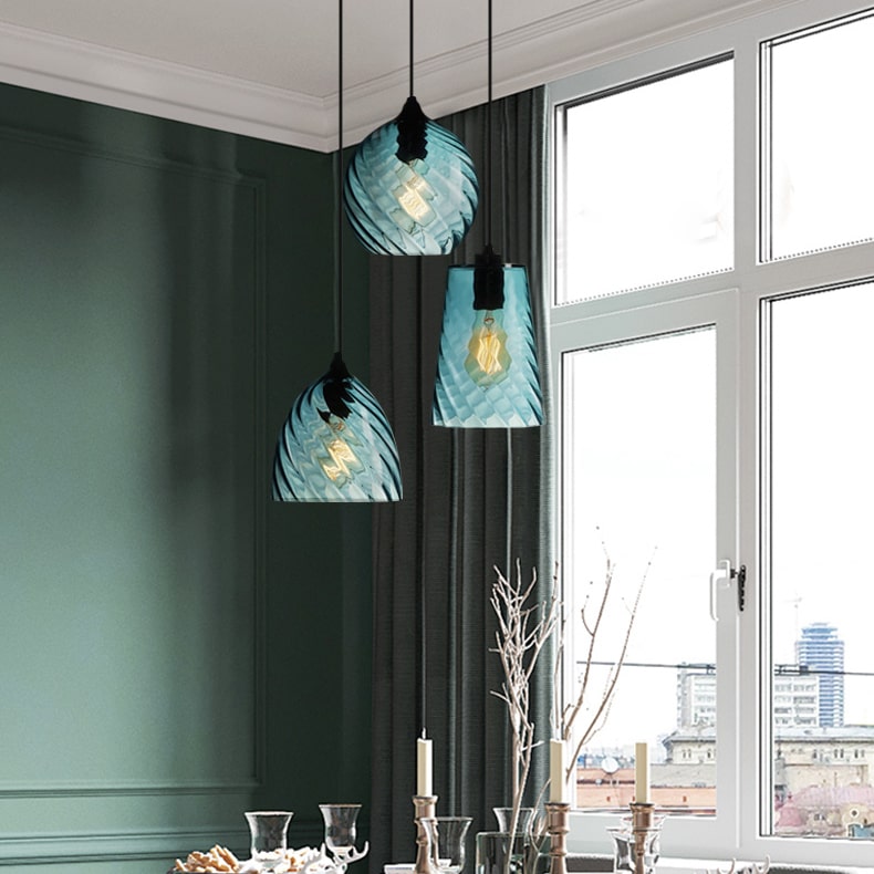 Gebogen glazen hanglamp - 201GPL
