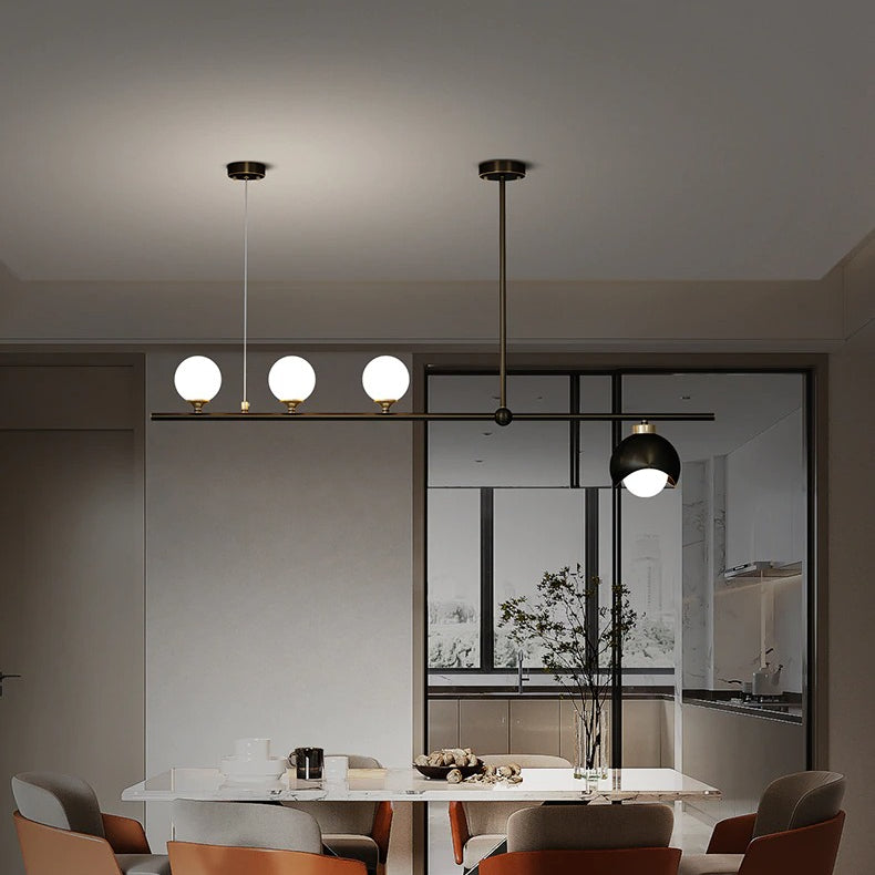 Moderne kroonluchter met matte bollen - 1CH7