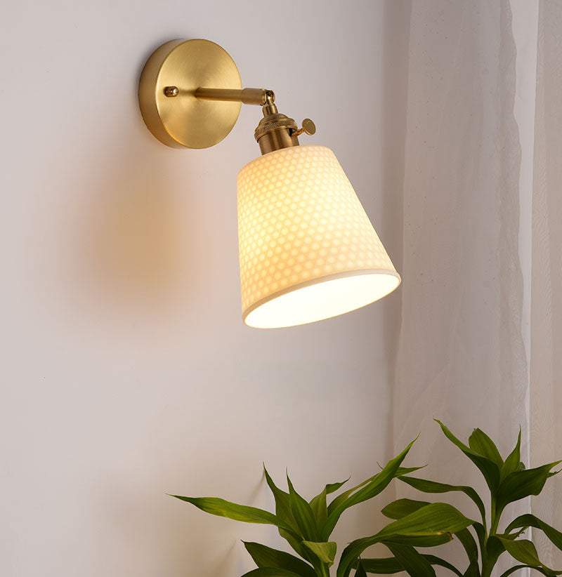 Witte keramische wandlamp - 211ST
