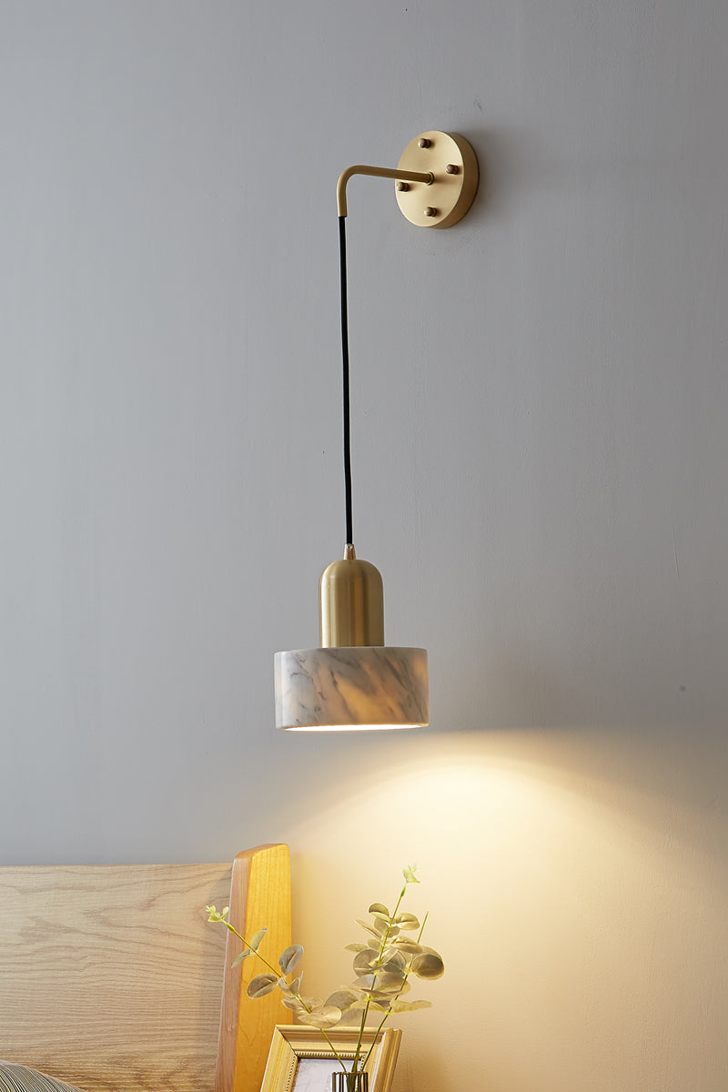 Marmeren Messing Wandlamp - 205MWL