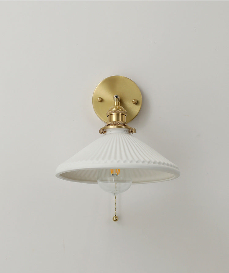 Witte keramische wandlamp - 207ST
