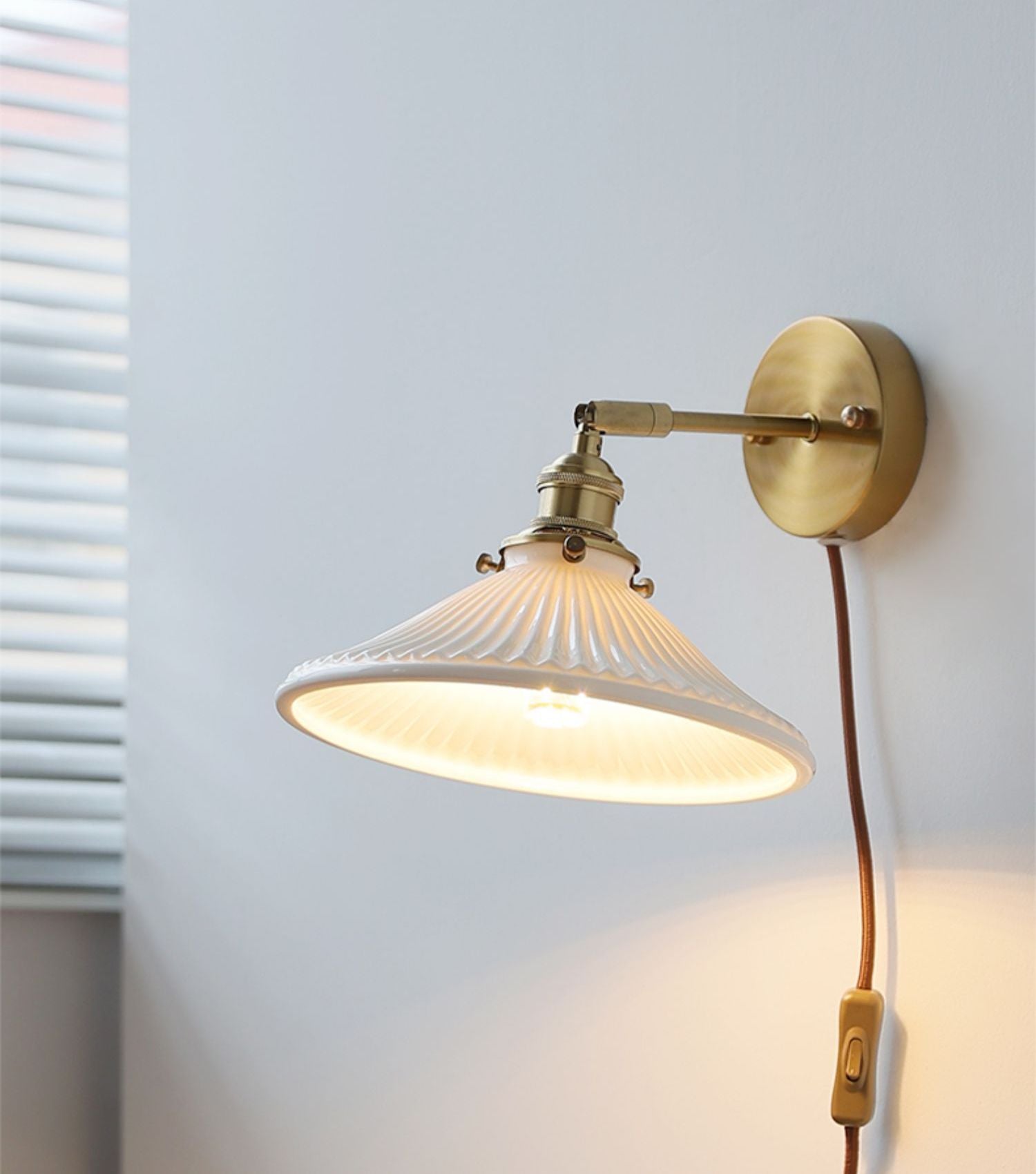 Keramisch glazen plug-in wandkandelaarlicht - 226GBWL