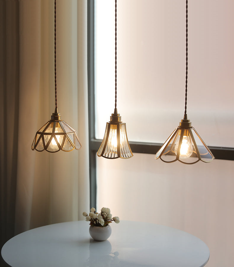 Messing glazen hanglamp - 226GPL