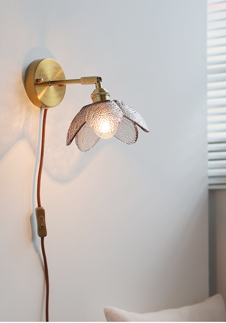 Bloemglas plug-in wandkandelaarlamp - 225GBWL