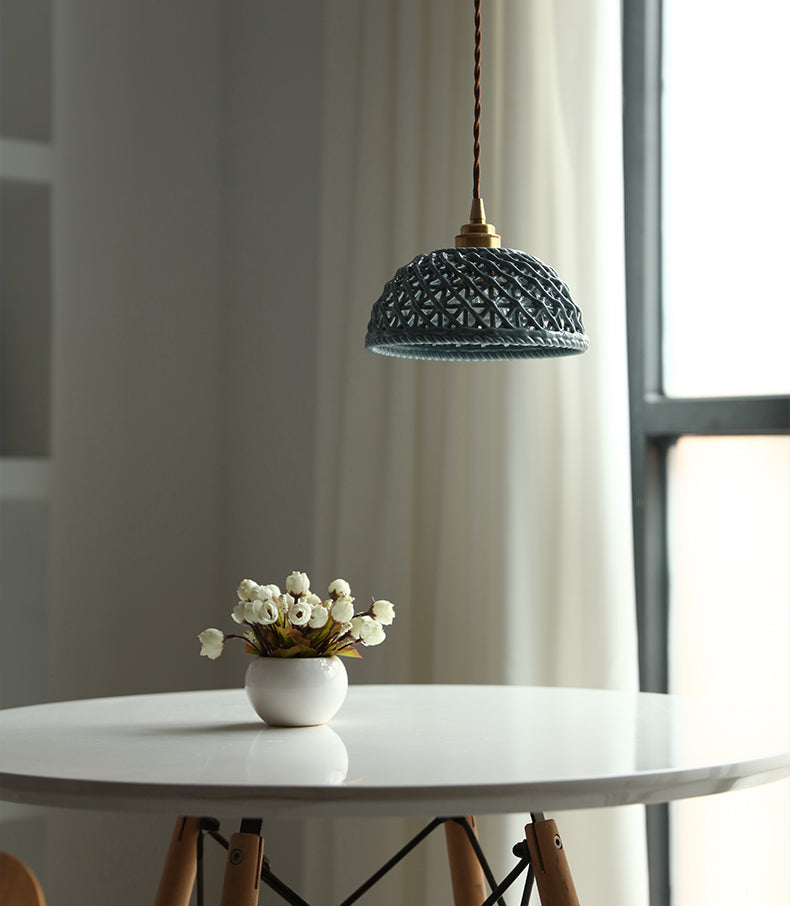 Hanglamp van gevlochten keramiek - 203CPL