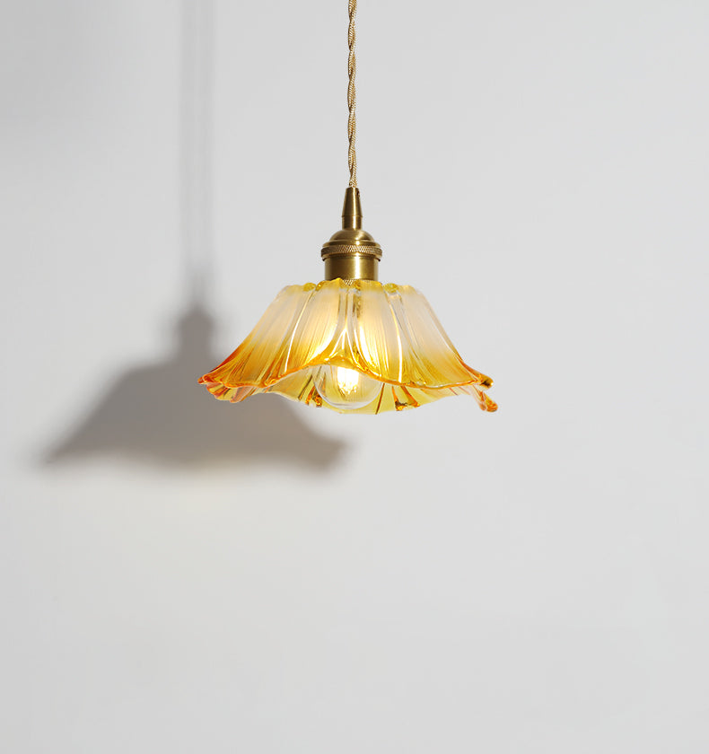 Glazen hanglamp bloem - 211GPL