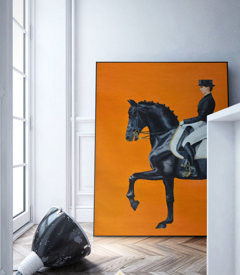 Hermes Jokey stijl kunst aan de muur